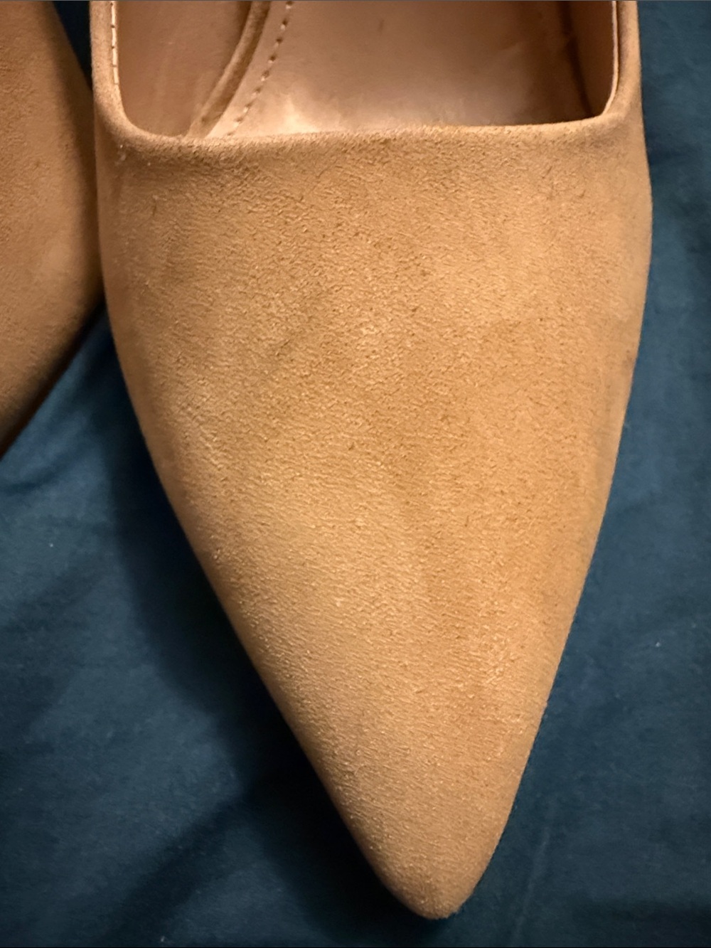 Steve Madden Camel/Tan Pointed Toe Stiletto Heels Suede Leather Upper - Picture 3 of 7